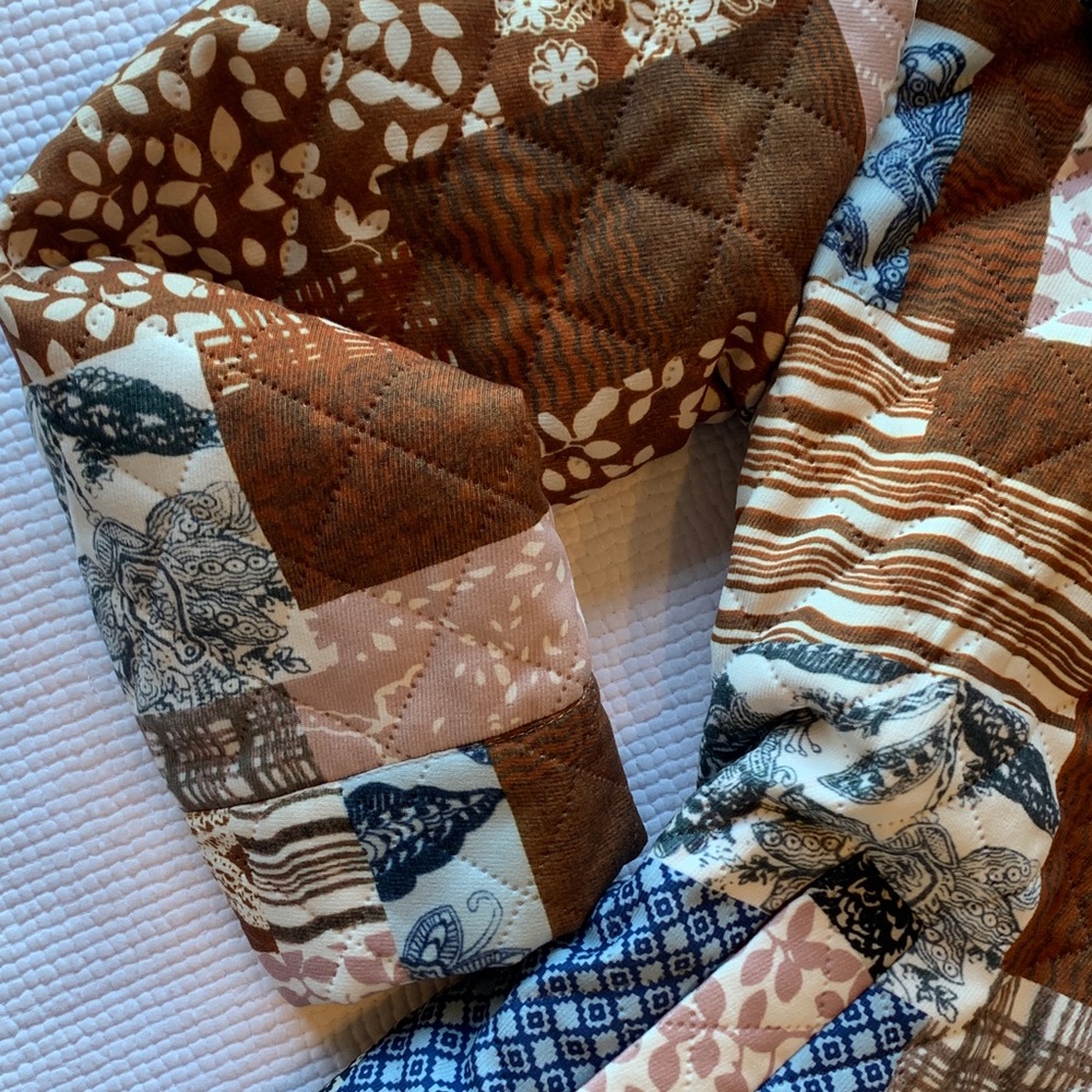 Cider Patchwork Brown Blazer Jacket - Picture 7 of 16